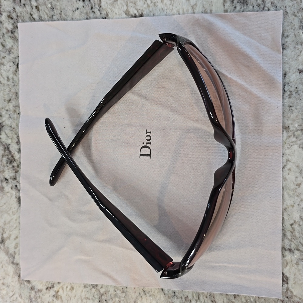 Dior Women's Sunglasses - Dark Brown with Pink Accents - Picture 15 of 15